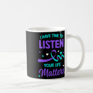 Zeit haben, den Mental Health Suizidgedanken zuzuh Kaffeetasse