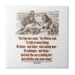 Zeit hat gekommenen Walross-Tischler (Spiegel) Fliese