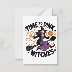 Zeit, Hexen zu entrinnen Spooky Pickleball Hallowe Mitteilungskarte