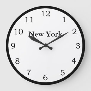 Zeit in New York Große Wanduhr