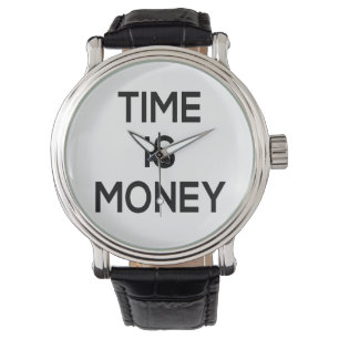 Zeit ist Geld Textentwurf, Wortkunst Armbanduhr