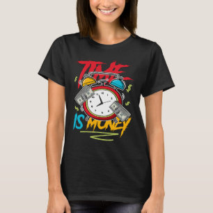 Zeit ist Geld Tropfen fruchtige Kieselsteine niedr T-Shirt
