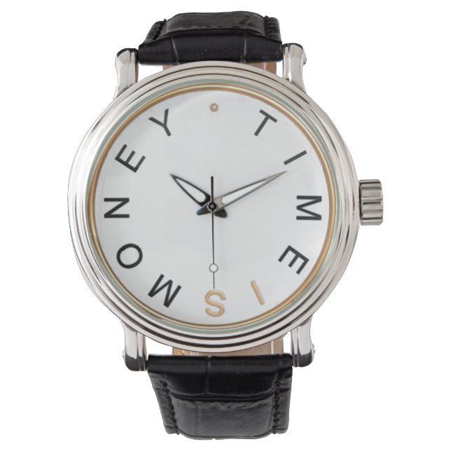 Zeit ist Geldschau Armbanduhr (Vorderseite)