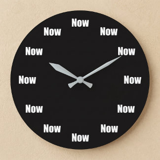Zeit ist Jetzt Achtsamkeit Yoga Meditation Große Wanduhr