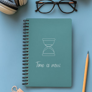 Zeit ist jetzt Zitat l Modern Blue Pastel Weekekly Planer