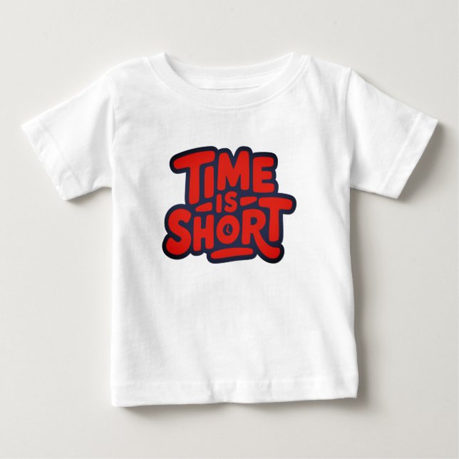 Zeit ist Kurz Baby T-shirt (Vorderseite)