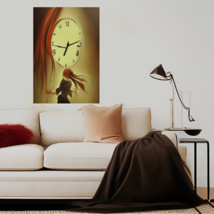 Zeit ist wertvoll AI Art Poster