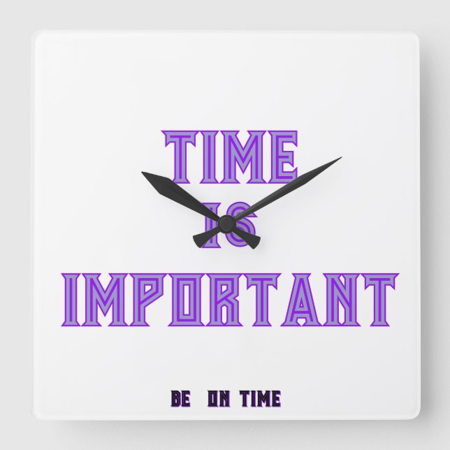 Zeit ist wichtig quadratische wanduhr (Vorderseite)