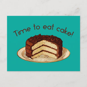 Zeit, Kuchen zu essen Postkarte