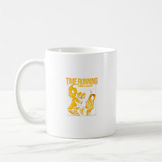 Zeit läuft Minimalistische Uhr & Lebenskonzept  Kaffeetasse