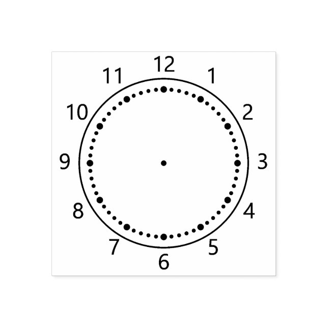Zeit lernen Uhr Gummi-Briefmarke Gummistempel (Prägung)
