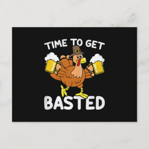 Zeit, lustig gebraten zu werden, lustiges Bier, Th Postkarte