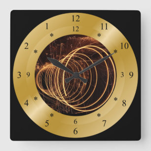 Zeit Maschinenuhr ~ Wormhole ~ Zeitreise ~ Quadratische Wanduhr