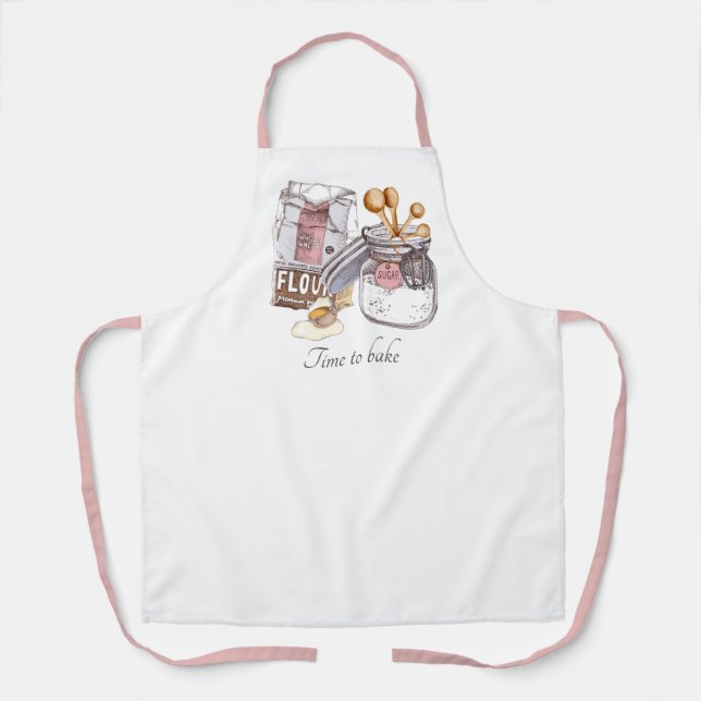 Zeit, Mehl zu backen Zucker-Schäleier Schürze (Vorderseite)