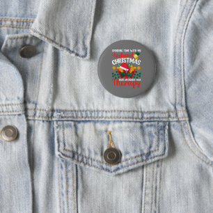 Zeit mit dem Ehemann auf Weihnachten Funny Sant Button