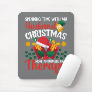 Zeit mit dem Ehemann auf Weihnachten Funny Sant Mousepad