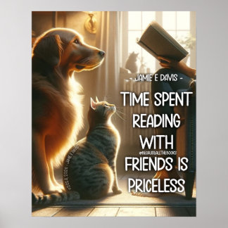 Zeit mit Freunden beim Lesen verbracht Poster