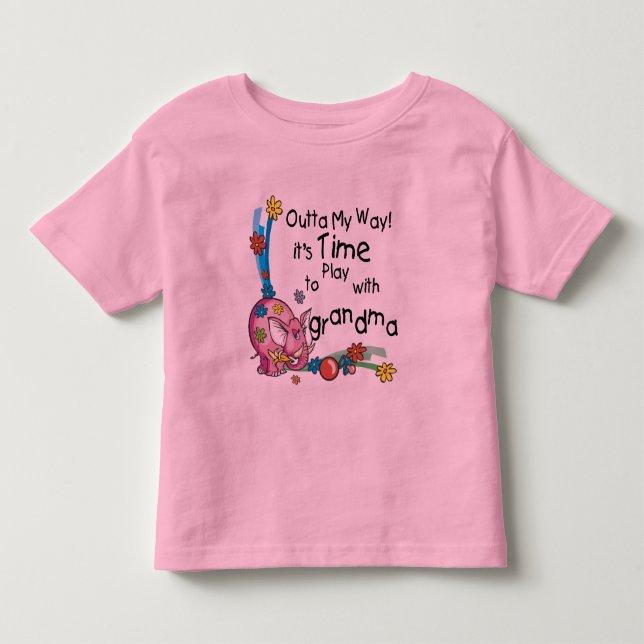 Zeit, mit Oma zu spielen Kleinkind T-shirt (Vorderseite)