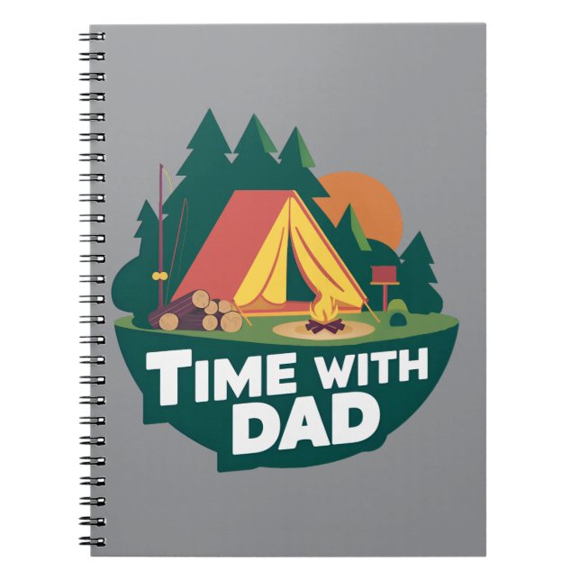 Zeit mit Vater - Vatertag Spiral Foto Notebook Notizblock (Vorderseite)
