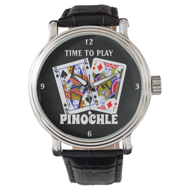 Zeit, Pinochle zu spielen Armbanduhr (Vorderseite)