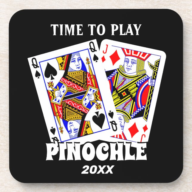 Zeit, Pinochle zu spielen Getränkeuntersetzer (Vorderseite)