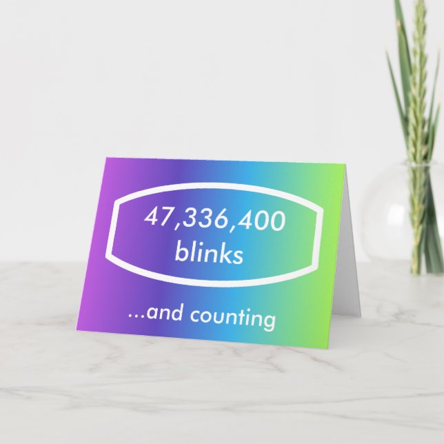 Zeit podz Regenbogenkarte - 18 Jahre alt (blinks) Karte (Vorderseite)