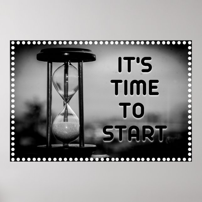 "Zeit" Positives Wall Art Poster (Vorne)