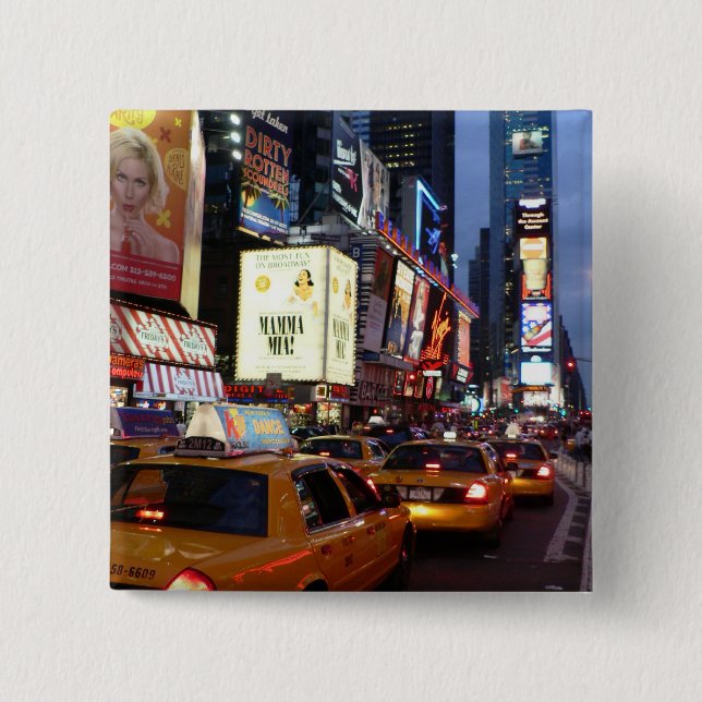 Zeit-quadratische Taxis Button (Vorderseite)