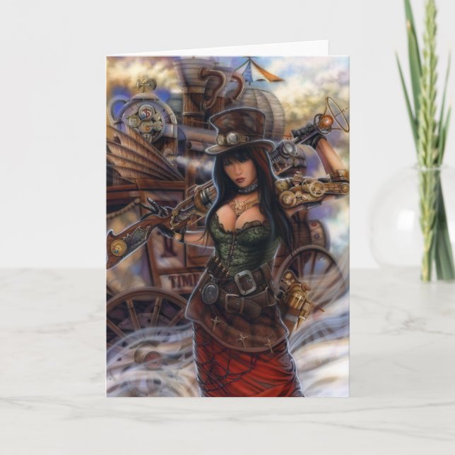 "Zeit-Reisend-" Gruß-Karten! Karte (Vorderseite)