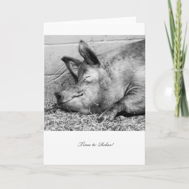 Zeit, sich Schwein zu entspannen - leere Karte (Vorderseite)