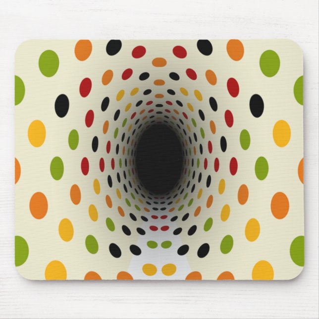 Zeit-Tunnel zu den Sechzigern Retro Mousepad (Vorne)