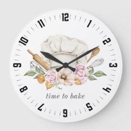 Zeit, um Bäckereiwerkzeuge zu backen, benötigt ein Große Wanduhr