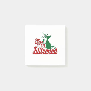 Zeit, um Blitzened Weihnachtsrentier zu werden Post-it Klebezettel
