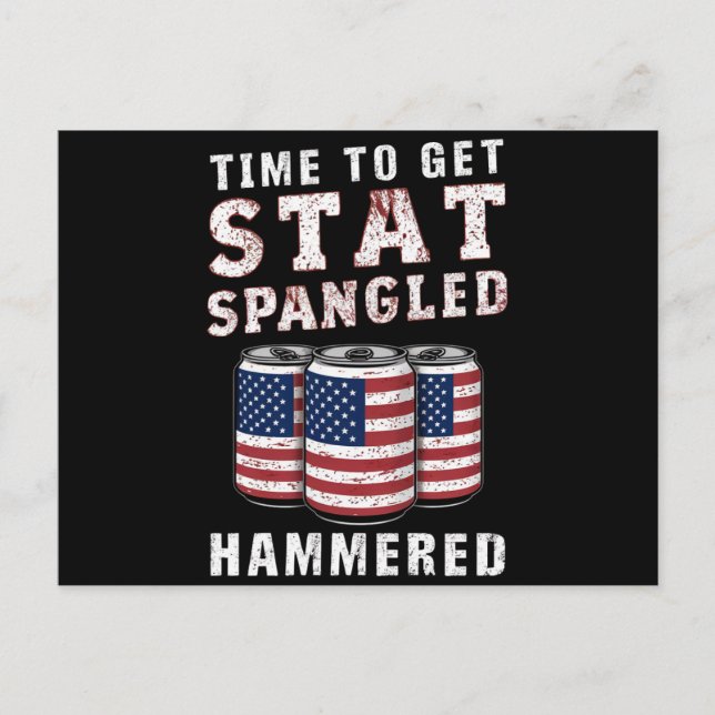 Zeit, um die Star Spangled Hammered Ber USA Flag Postkarte (Vorderseite)