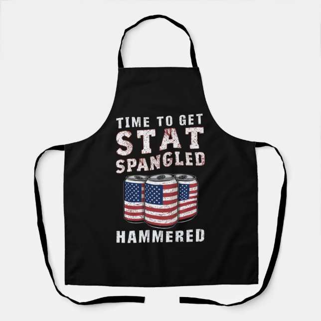 Zeit, um die Star Spangled Hammered Ber USA Flag Schürze (Vorderseite)