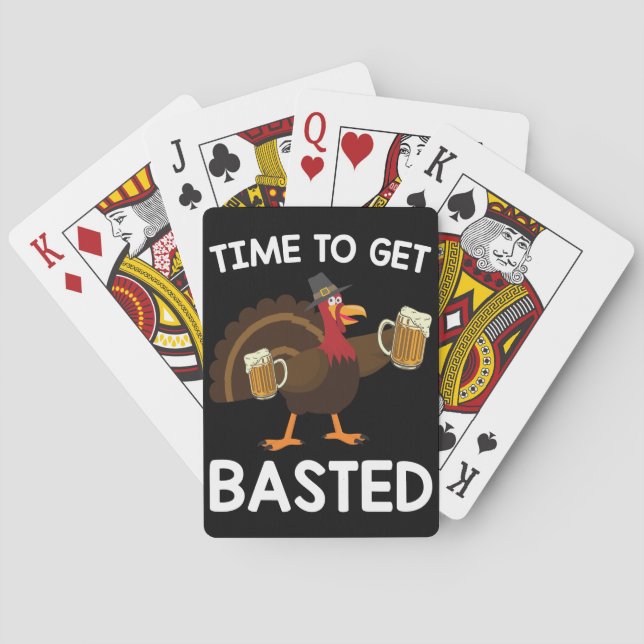 Zeit, um sich gebastetes Funny Beauty Türkei Ernte Spielkarten (Rückseite)