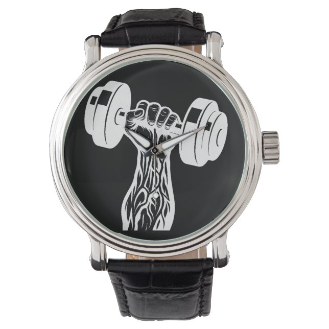 Zeit, um Veiny Hand Dumbell Gym beobachten Armbanduhr (Vorderseite)