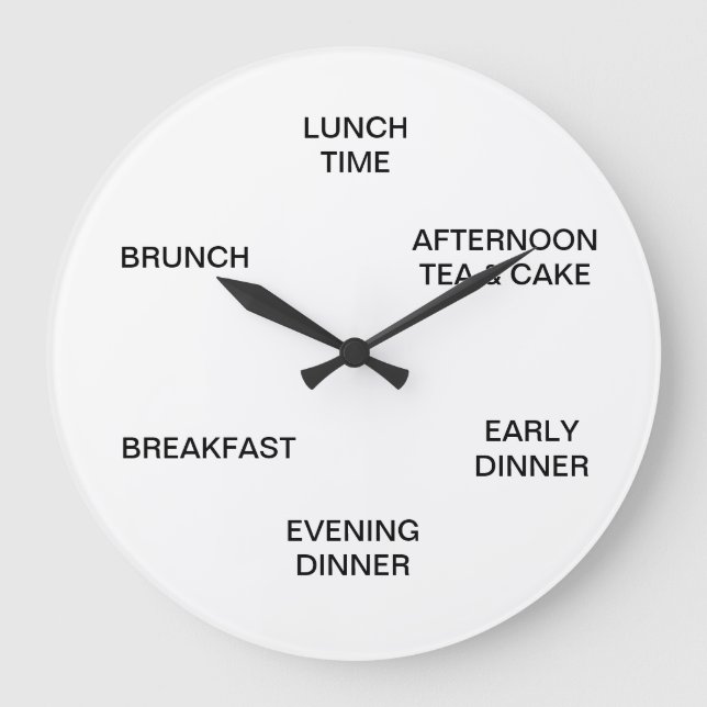 Zeit, um zu essen große wanduhr (Vorderseite)