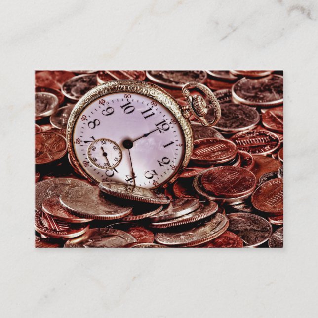 Zeit und Geld-Visitenkarte Visitenkarte (Vorderseite)