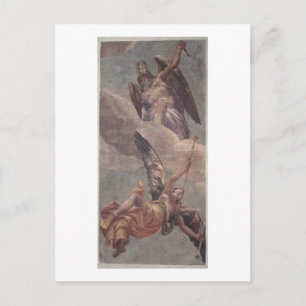 Zeit und Ruhm, von der Sakristin (Fresko) Postkarte