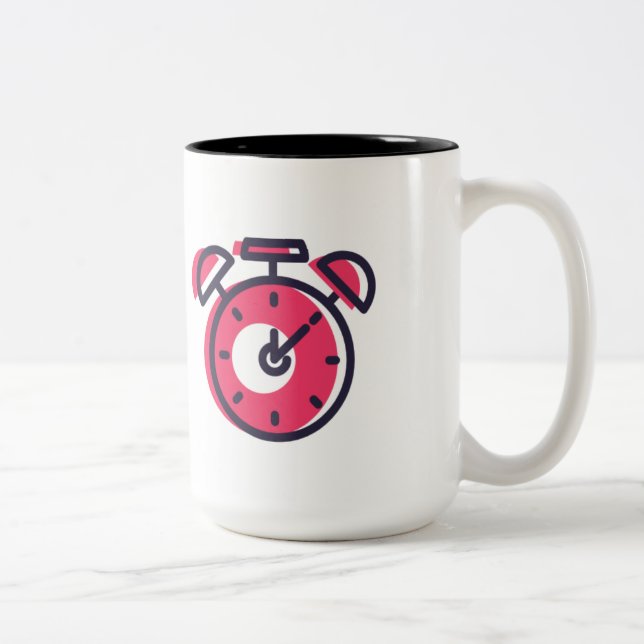 Zeit vorbei  zweifarbige tasse (Rechts)