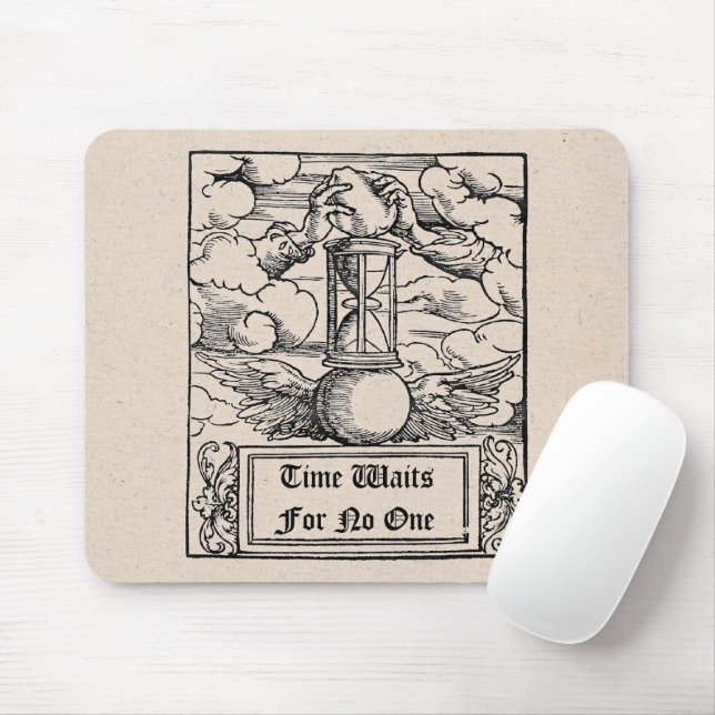 Zeit wartet auf niemanden mousepad (Mit Mouse)
