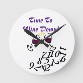 Zeit Wine unten Runde Wanduhr
