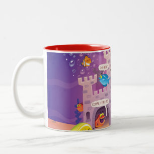Zeit Zählung-Unter zum Meer Zweifarbige Tasse
