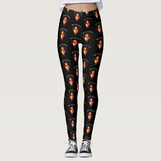 Zeit zu erhalten begoss die Bier-Türkei-Erntedank Leggings (Vorderseite)