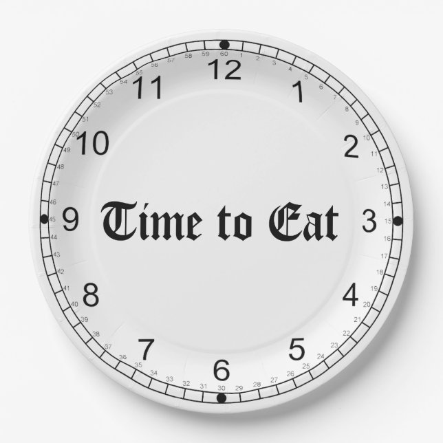 ZEIT ZU ESSEN PAPPTELLER (Vorderseite)