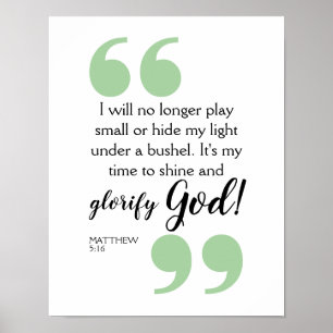 ZEIT ZU GLÄNZEN Positive christliche Affirmation Poster