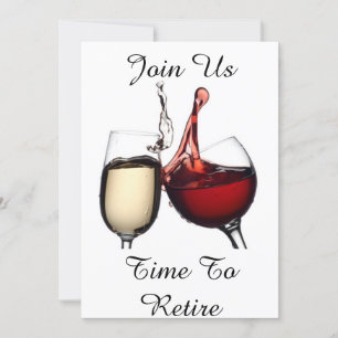 "ZEIT ZU RETIRE" RETIREMENT PARTY CELEBRATION EINLADUNG