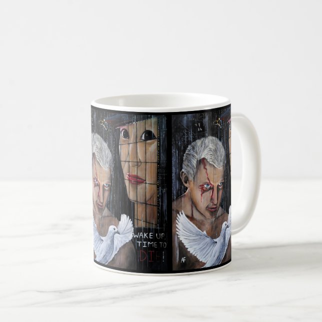 Zeit zu sterben! Gemälde von Alfred Fox Kaffeetasse (VorderseiteRechts)