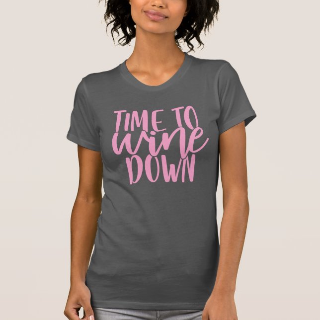 Zeit zum Absinken | Funny Pink Drink Pun Zitat T-Shirt (Vorderseite)